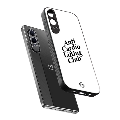 anti cardio lifting club back phone cover | glass case for oneplus nord ce 4 lite