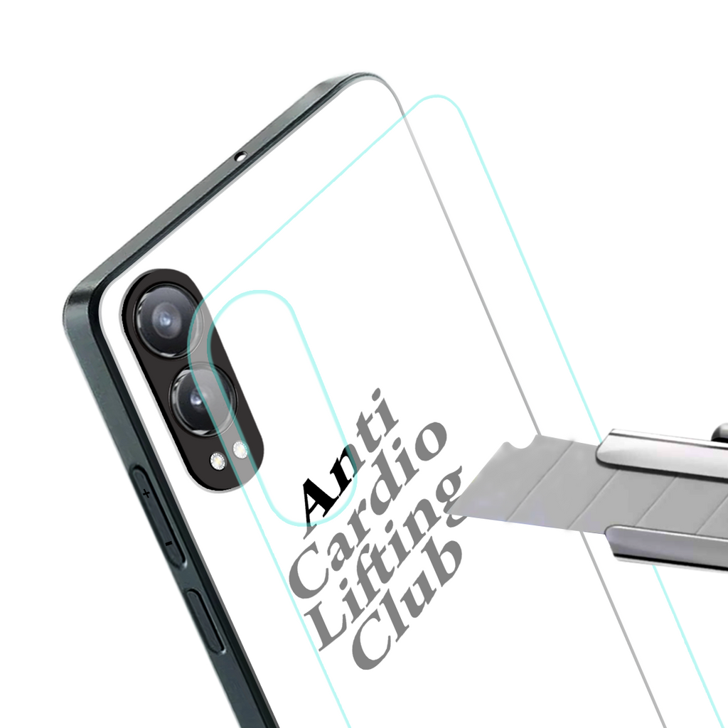 anti cardio lifting club back phone cover | glass case for oneplus nord ce 4 lite