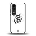 anti cardio lifting club back phone cover | glass case for oneplus nord ce 4