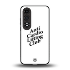 anti cardio lifting club back phone cover | glass case for oneplus nord ce 4