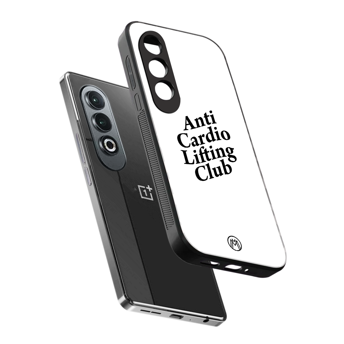 anti cardio lifting club back phone cover | glass case for oneplus nord ce 4