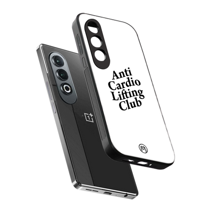 anti cardio lifting club back phone cover | glass case for oneplus nord ce 4