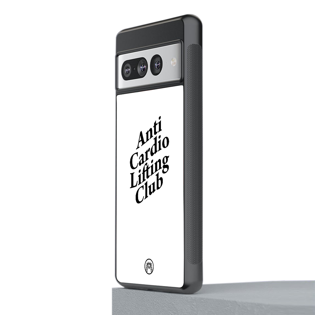 anti cardio lifting club back phone cover | glass case for google pixel 7 pro