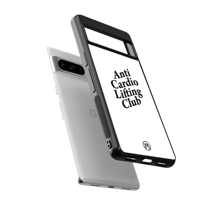 anti cardio lifting club back phone cover | glass case for google pixel 8 pro