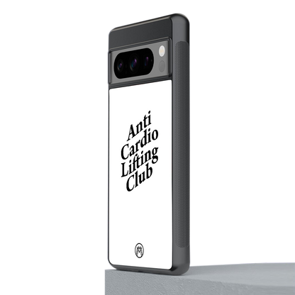 anti cardio lifting club back phone cover | glass case for google pixel 8 pro