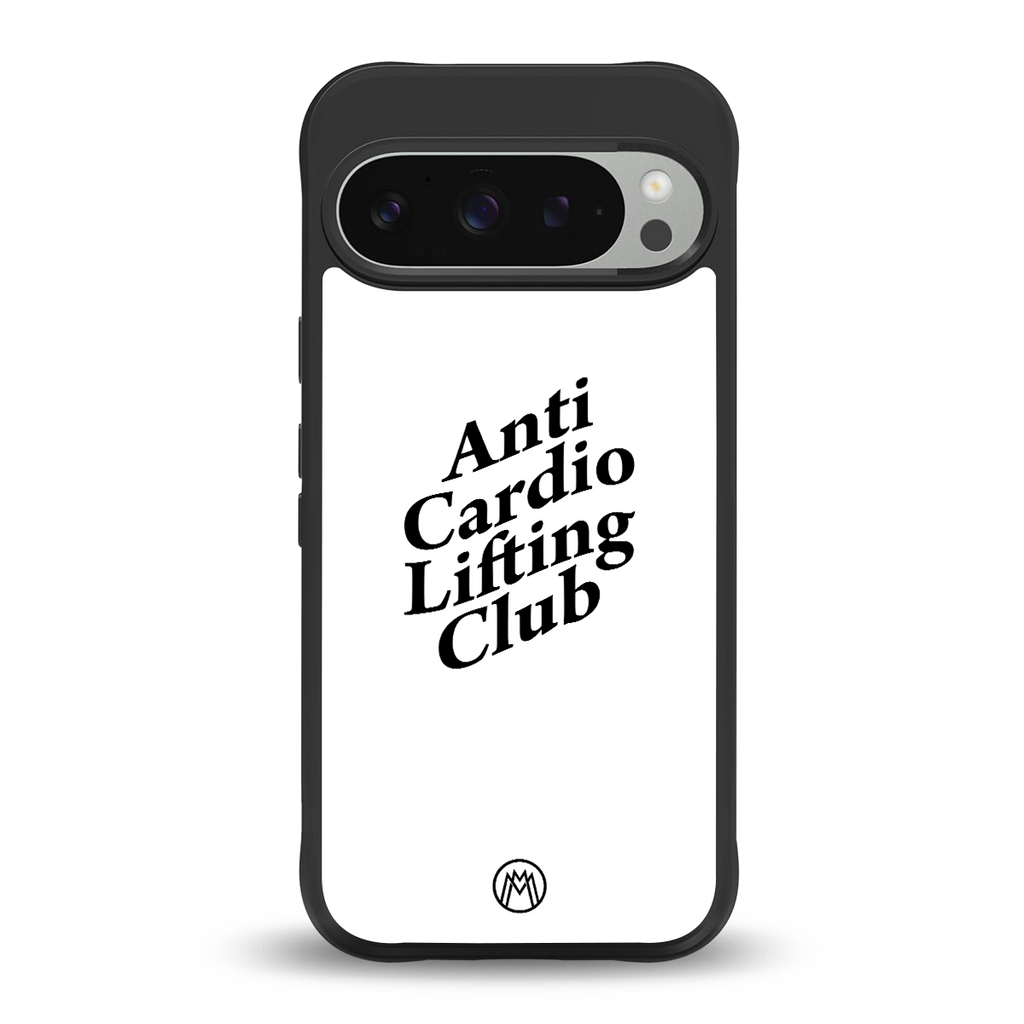 anti cardio lifting club back phone cover | glass case for google pixel 9 pro xl
