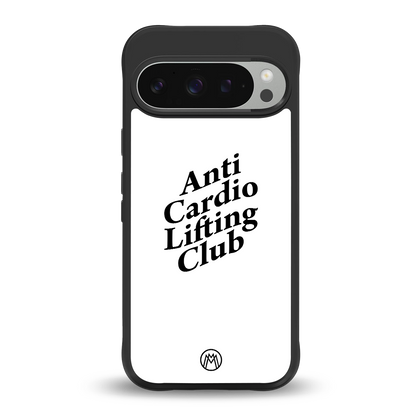 anti cardio lifting club back phone cover | glass case for google pixel 9 pro xl