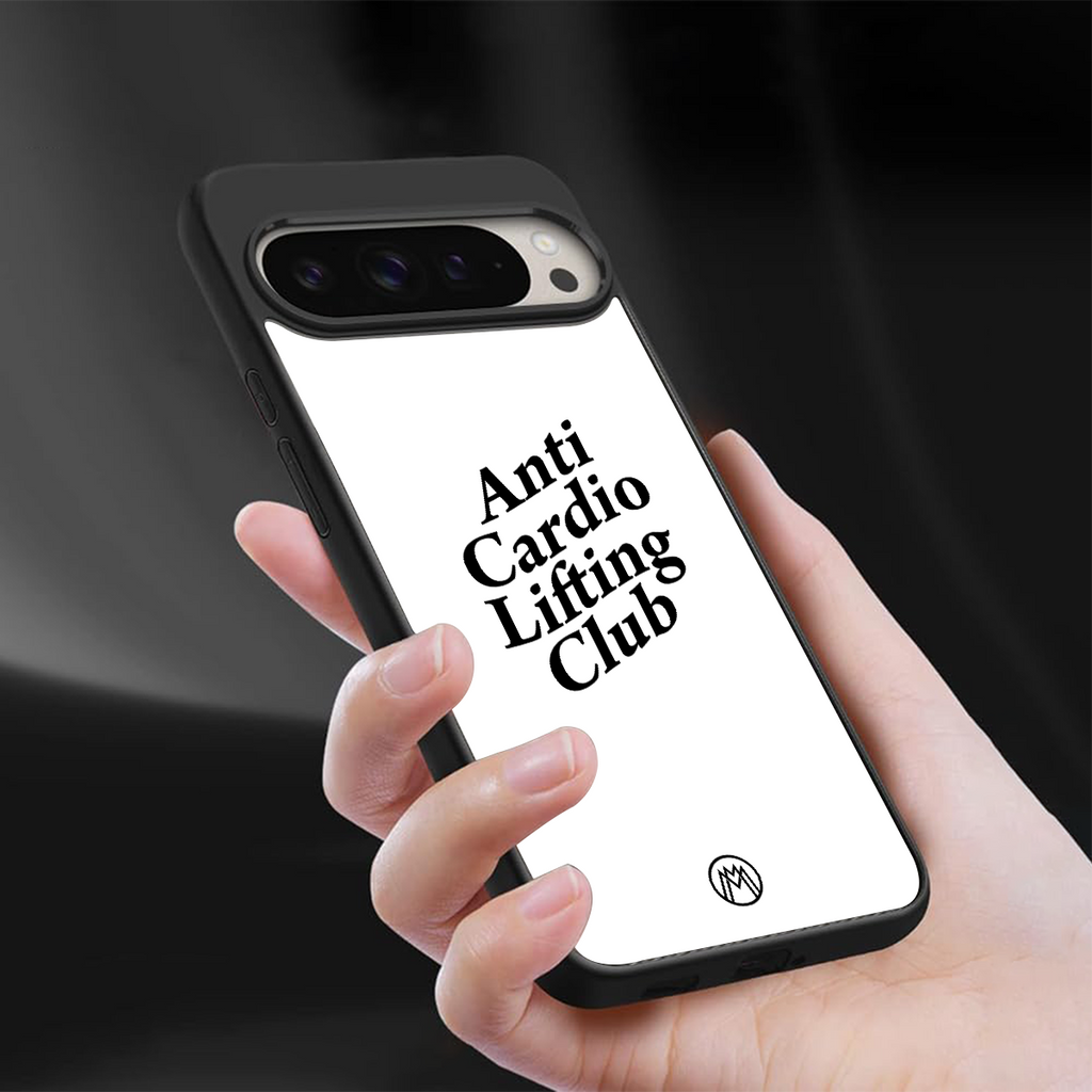 anti cardio lifting club back phone cover | glass case for google pixel 9 pro