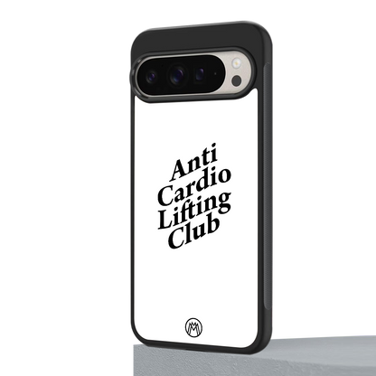 anti cardio lifting club back phone cover | glass case for google pixel 9 pro xl