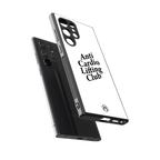 anti cardio lifting club back phone cover | glass case for samsung galaxy s24 ultra