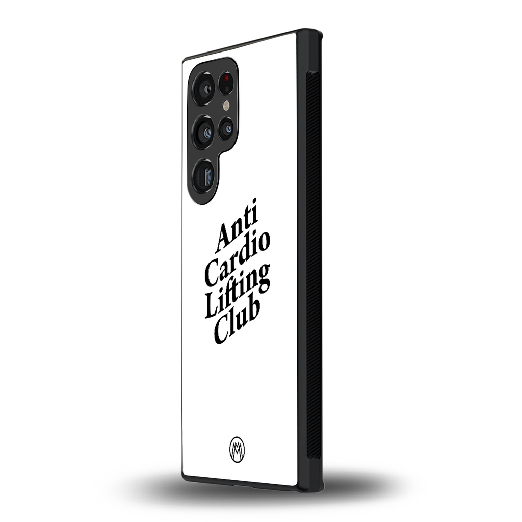 anti cardio lifting club back phone cover | glass case for samsung galaxy s24 ultra