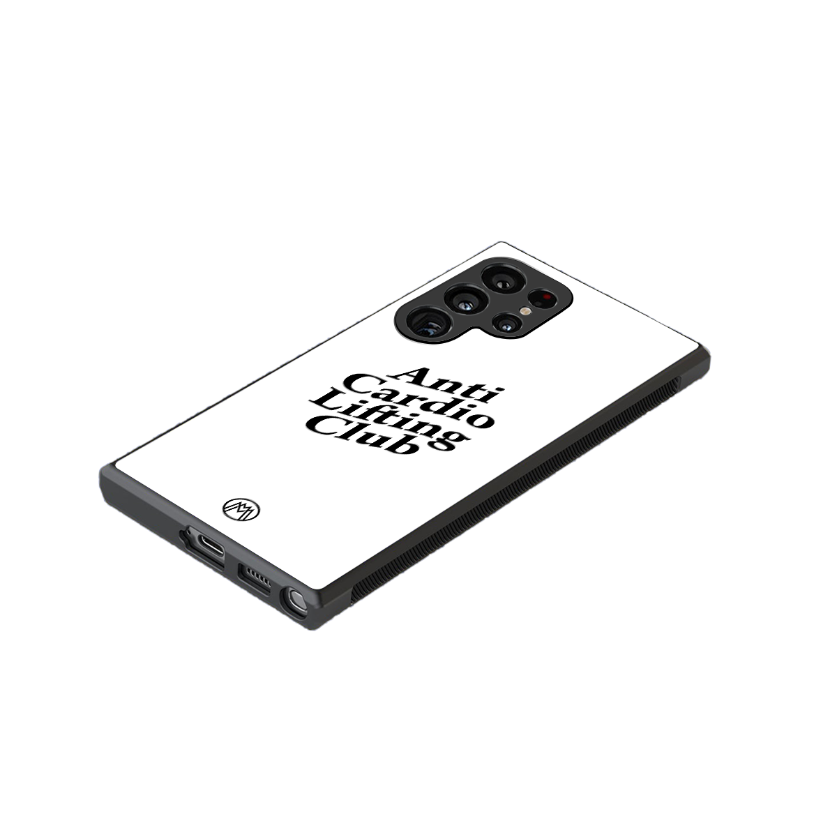 anti cardio lifting club back phone cover | glass case for samsung galaxy s24 ultra