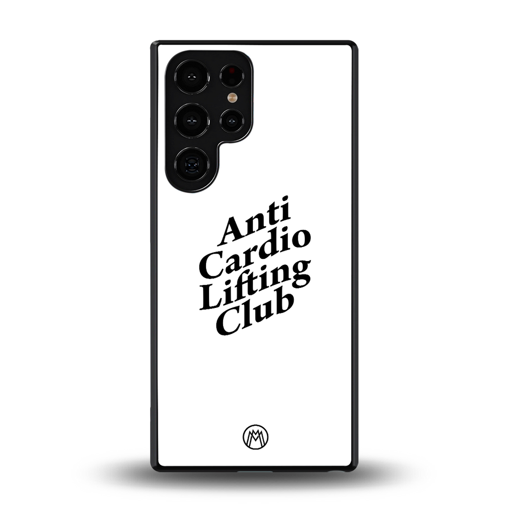 anti cardio lifting club back phone cover | glass case for samsung galaxy s25 ultra