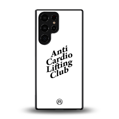 anti cardio lifting club back phone cover | glass case for samsung galaxy s25 ultra