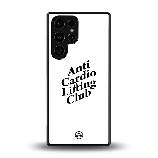 anti cardio lifting club back phone cover | glass case for samsung galaxy s25 ultra