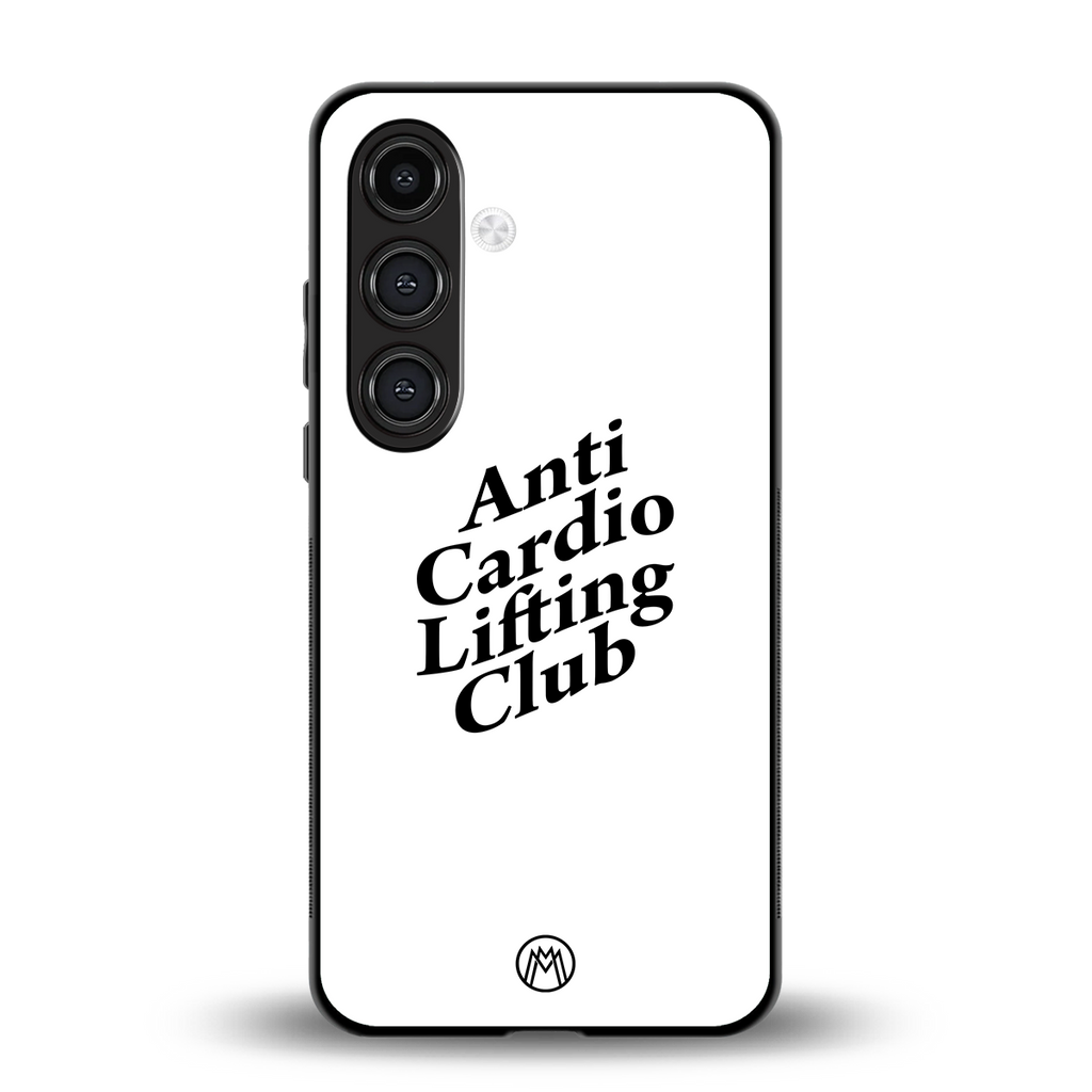 anti cardio lifting club back phone cover | glass case for samsung galaxy s24 fe