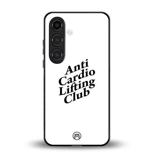 anti cardio lifting club back phone cover | glass case for samsung galaxy s24 fe