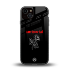 anti social black back phone cover | glass case for iphone 13