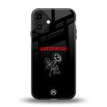 anti social black back phone cover | glass case for iphone 16 plus