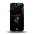anti social black back phone cover | glass case for iphone 16 pro max