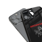 anti social black back phone cover | glass case for iphone 14 pro