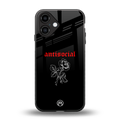 anti social black back phone cover | glass case for iphone 16