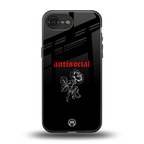 anti social black back phone cover | glass case for iphone 16e