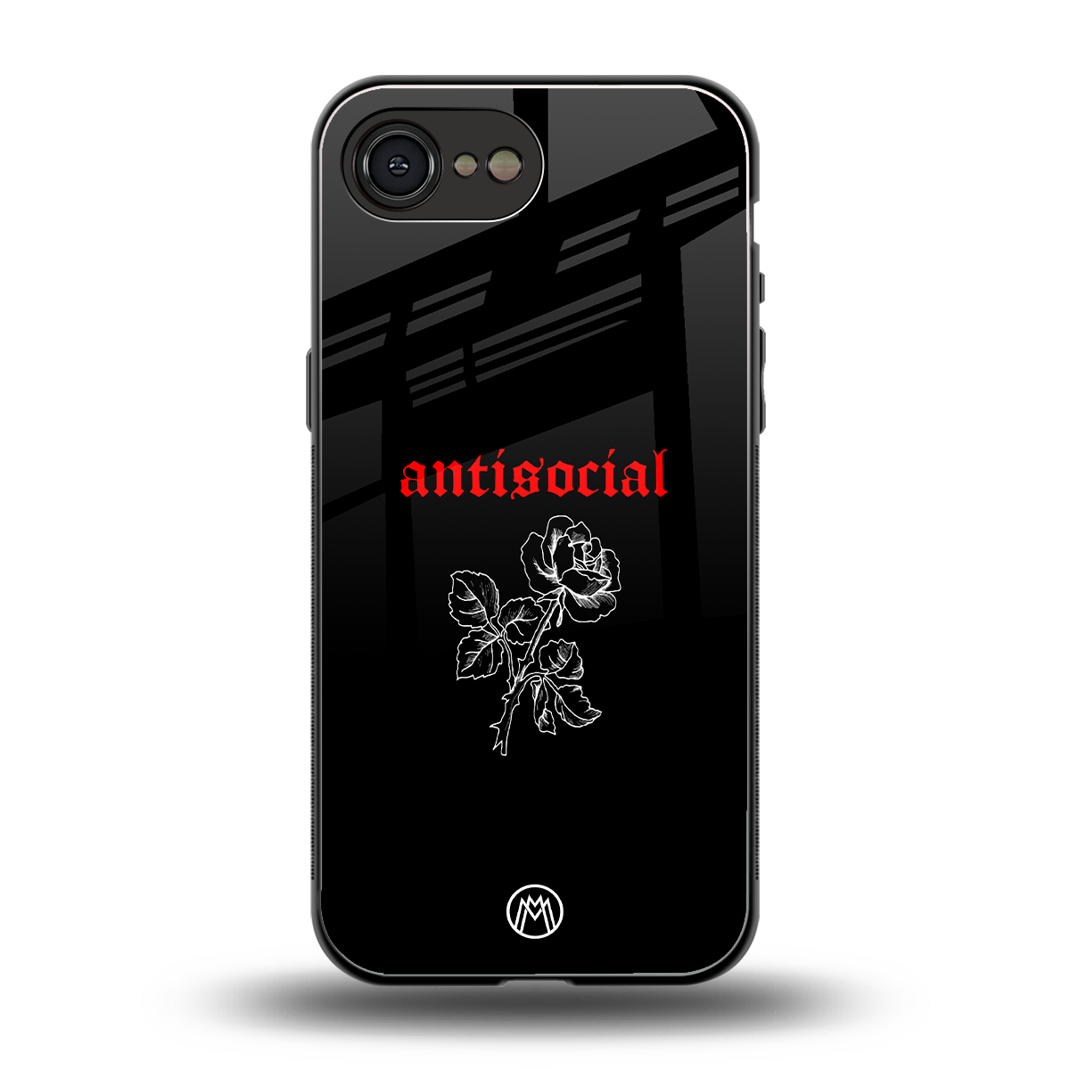 anti social black back phone cover | glass case for iphone 16e