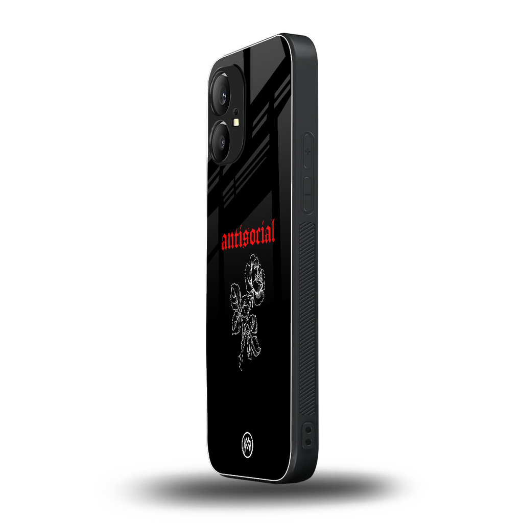 anti social black back phone cover | glass case for nothing phone 1