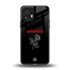 anti social black back phone cover | glass case for nothing phone 2