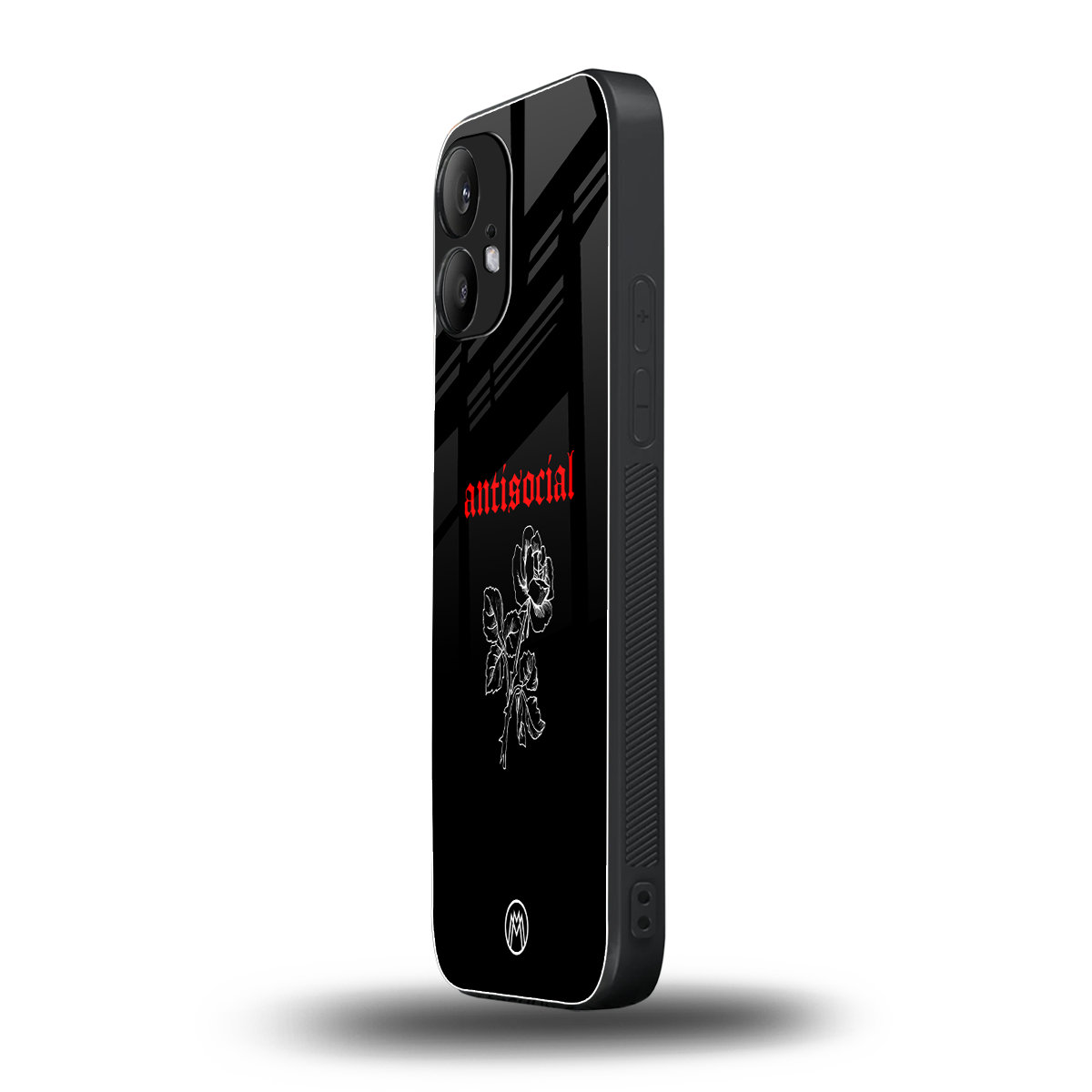 anti social black back phone cover | glass case for nothing phone 2