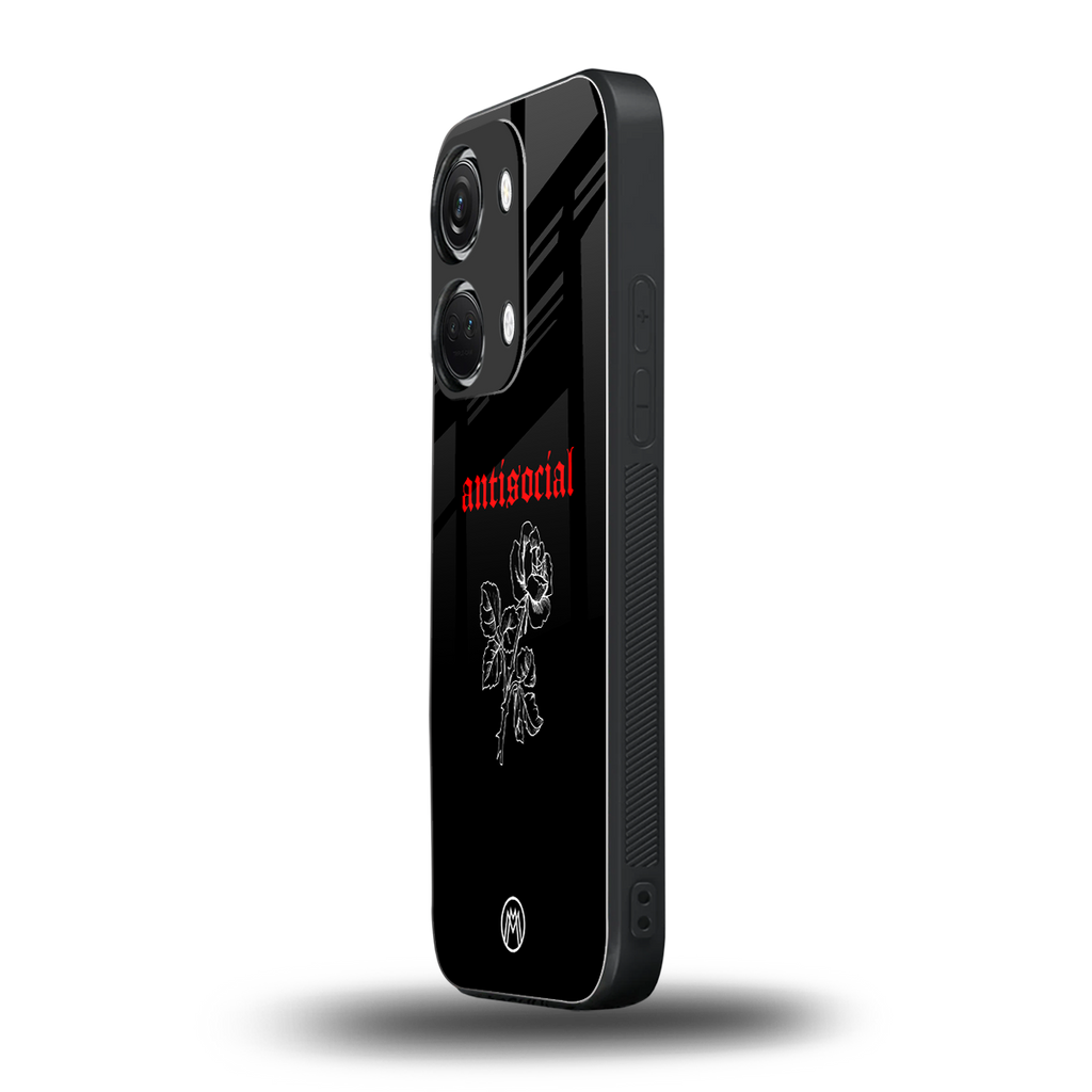 anti social black back phone cover | glass case for oneplus nord 3