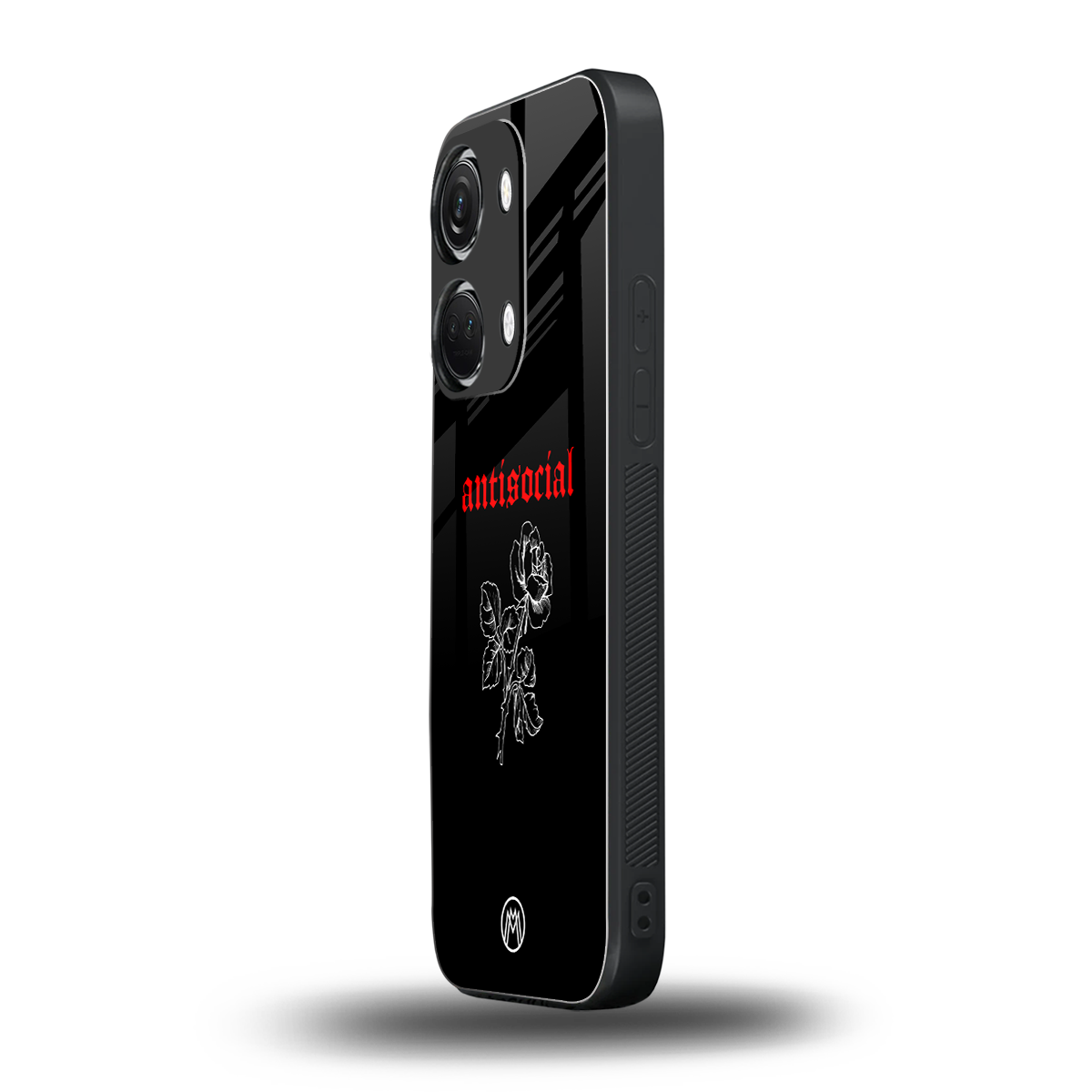 anti social black back phone cover | glass case for oneplus nord 3