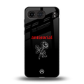 anti social black back phone cover | glass case for oneplus nord 4