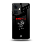 anti social black back phone cover | glass case for oneplus nord ce 3