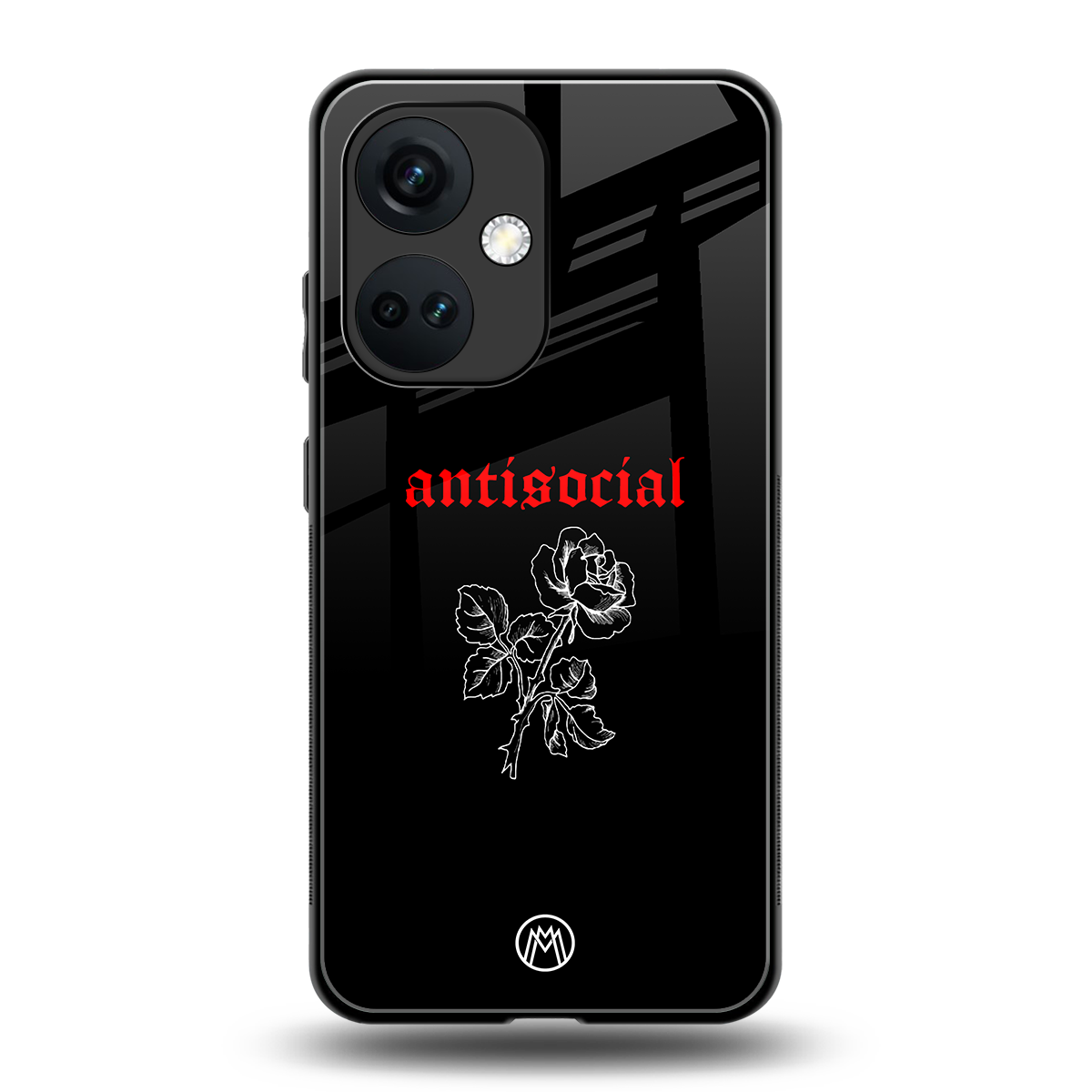 anti social black back phone cover | glass case for oneplus nord ce 3
