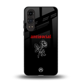 anti social black back phone cover | glass case for oneplus nord ce 4 lite