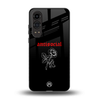 anti social black back phone cover | glass case for oneplus nord ce 4 lite
