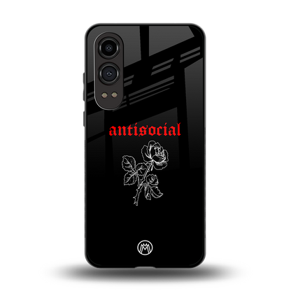 anti social black back phone cover | glass case for oneplus nord ce 4 lite