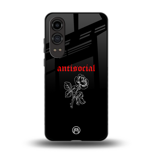 anti social black back phone cover | glass case for oneplus nord ce 4 lite