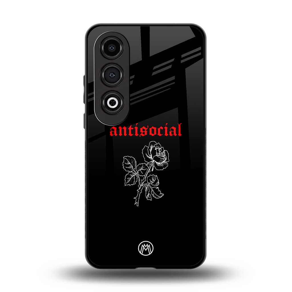 anti social black back phone cover | glass case for oneplus nord ce 4
