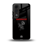 anti social black back phone cover | glass case for oneplus nord ce 4