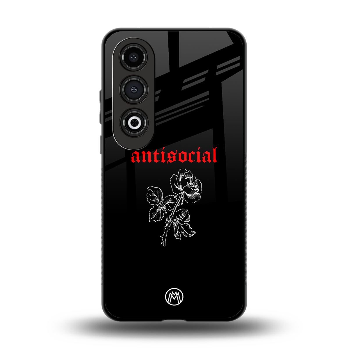 anti social black back phone cover | glass case for oneplus nord ce 4