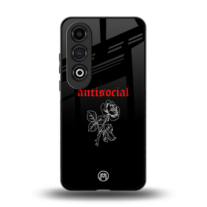 anti social black back phone cover | glass case for oneplus nord ce 4