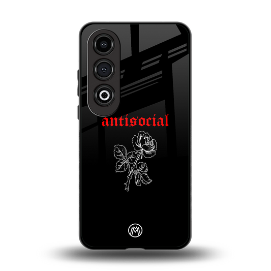 anti social black back phone cover | glass case for oneplus nord ce 4