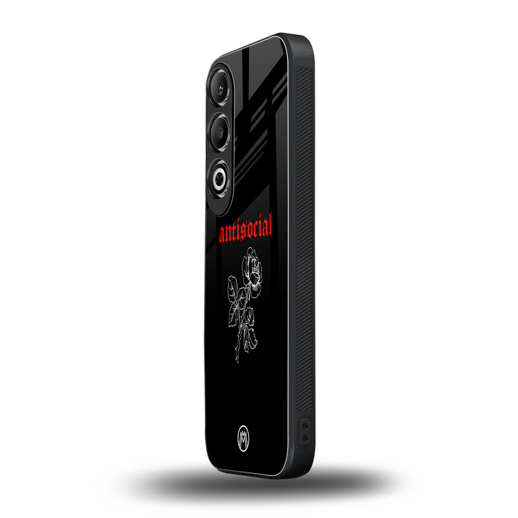 anti social black back phone cover | glass case for oneplus nord ce 4