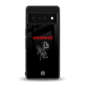 anti social black back phone cover | glass case for google pixel 6 pro