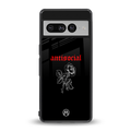 anti social black back phone cover | glass case for google pixel 7 pro