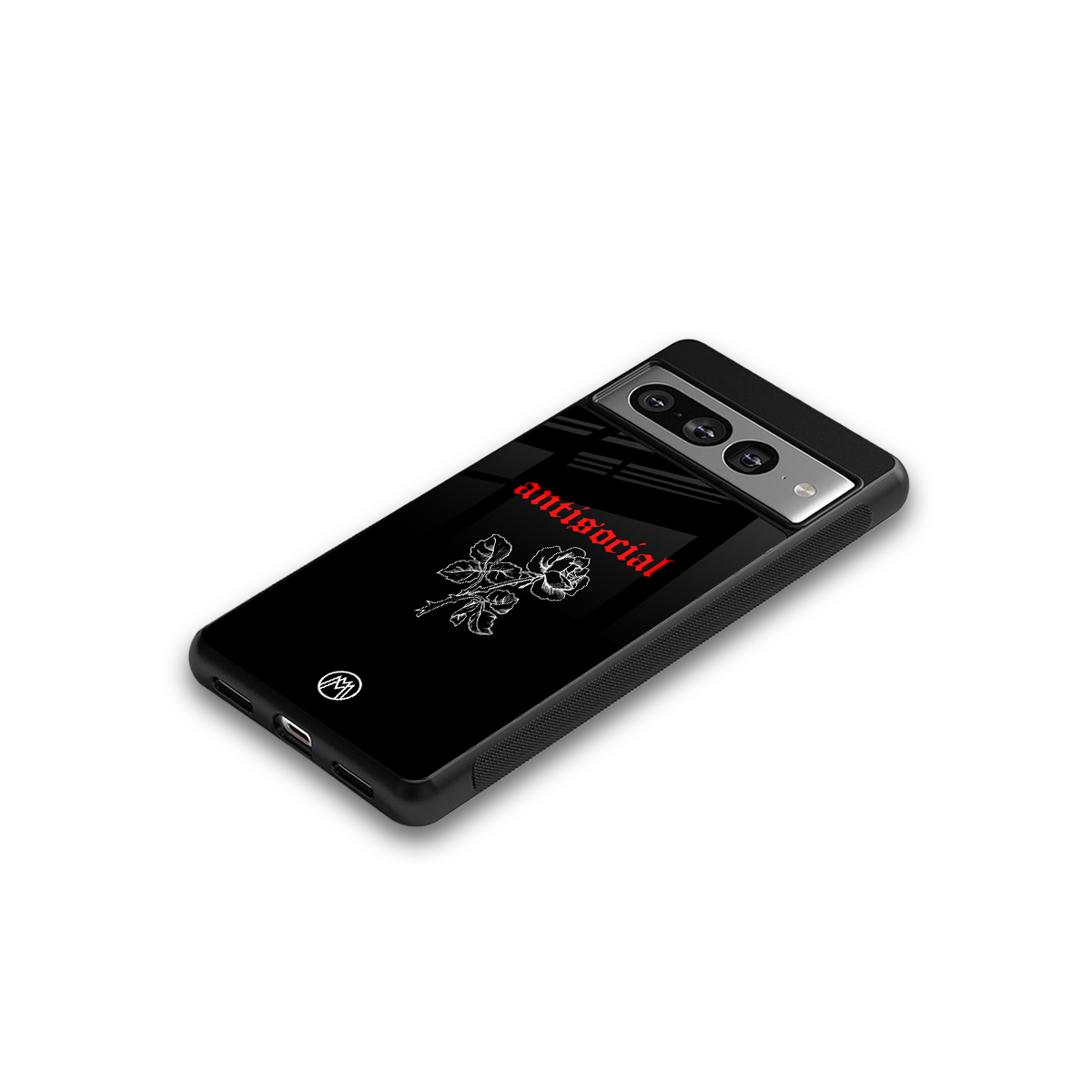 anti social black back phone cover | glass case for google pixel 7 pro