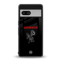 anti social black back phone cover | glass case for Google Pixel 7A